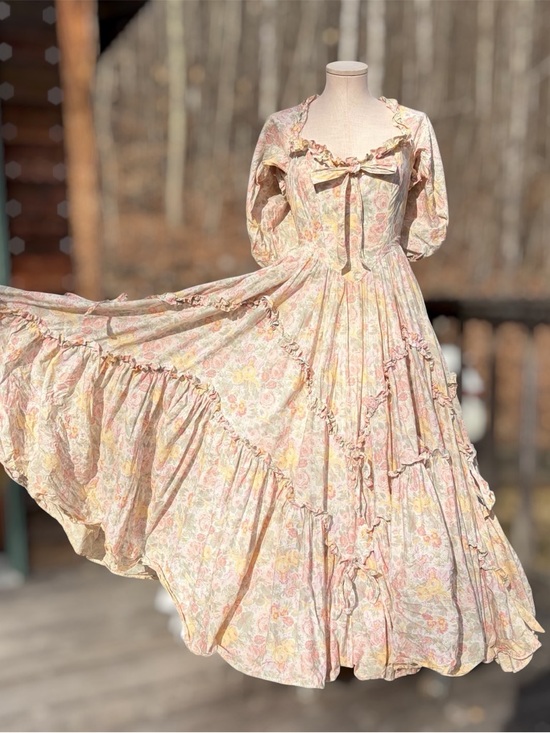 Laura Ashley Dresses & Skirts - *RARE* Laura Ashley Vintage 80s Floral Meadow Decadence Bo Peep Ball Gown Sz 10